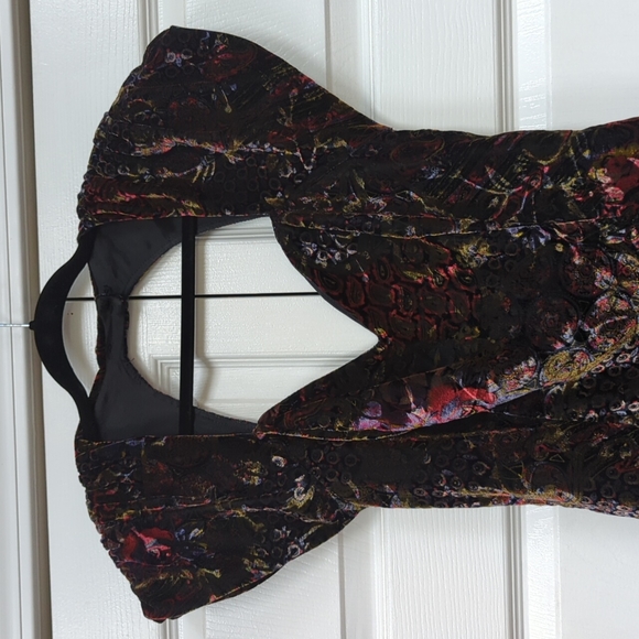 GORGEOUS velvet floral mini dress - Picture 2 of 10